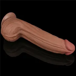 LoveToy SlidingSkin Gode Sliding Skin 23 x 6cm Marron